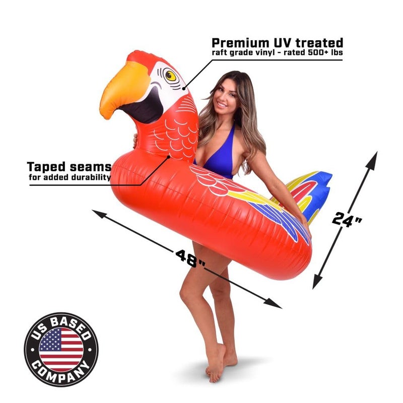 GoFloats Tropical Parrot Pool Float Party Tube - Float in Style - Image 5